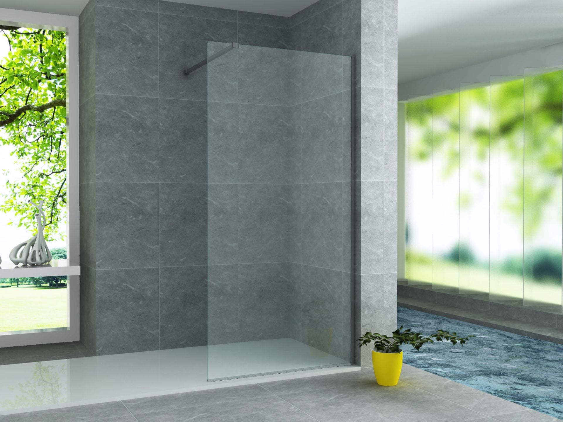 Aloni Glaswand | 100x200cm | Helder Glas - WDtegels